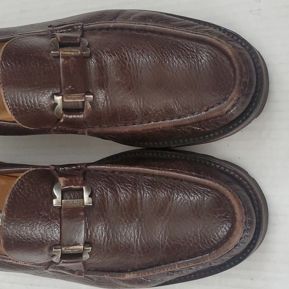Salvatore Ferragamo Horse Bit Loafers Pebble Leather Vibram Gumlite Sole… main image 6